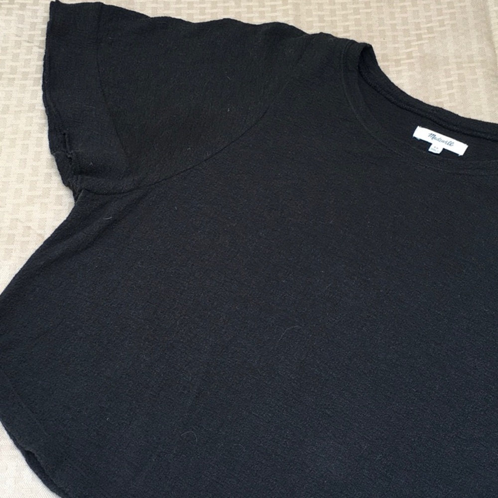 MADEWELL CROP TOP WITH BELL SHORT SLEEVES